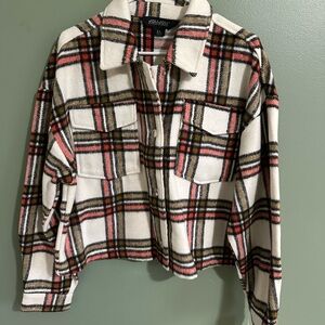 Plaid Button-Up Shirt